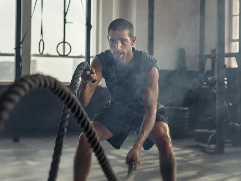 Iron Forge training floor with strength equipment